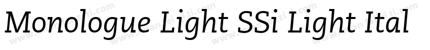 Monologue Light SSi Light Italic字体转换